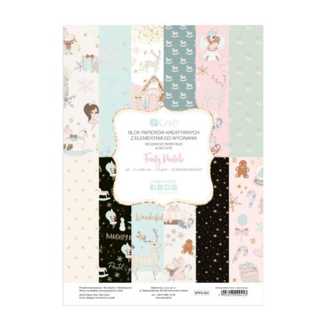 Blok kreatywny dpCraft do wycinania Frosty Pastels, 20ark